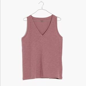 NWT Madewell Medium Whisper Cotton V-Neck Tank - Fig